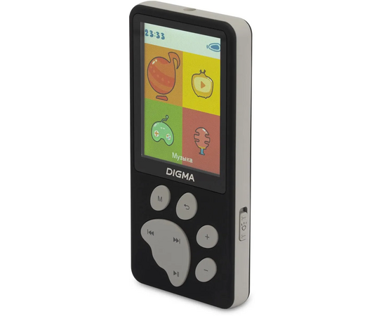  MP3 плеер Digma S5 flash 8ГБ черный/серый 
