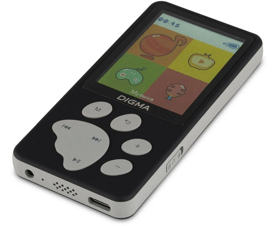  MP3 плеер Digma S5 flash 8ГБ черный/серый 