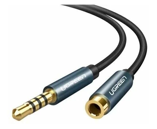  Кабель UGREEN AV118 10594 3.5mm Male to 3.5mm Female Extension Cable 2m Black 