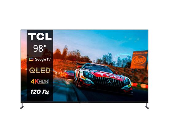  98" Телевизор TCL 98C745 QLED черный  3840x2160, 4K Ultra HD, 120 Гц, Wi-Fi, Smart TV, Google TV 