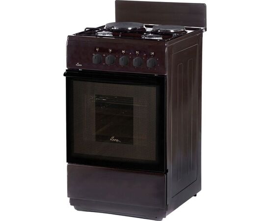  Плита Flama RK 2201 B коричневый (без крышки) реш.сталь никелированная 