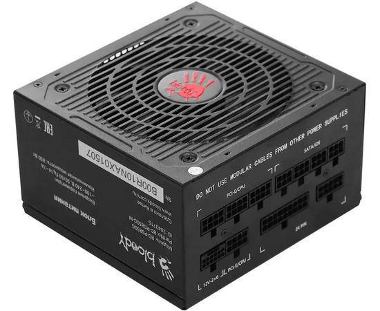  Блок питания BLOODY BD-PS850G (BD-PS850G-M), 850Вт, 120мм, черный, retail 