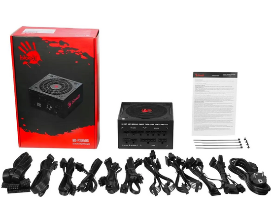  Блок питания BLOODY BD-PS850G (BD-PS850G-M), 850Вт, 120мм, черный, retail 