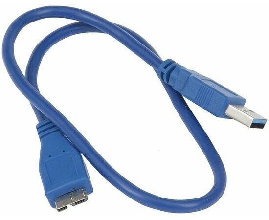  Кабель Gembird Cablexpert CCP-mUSB3-AMBM-0.5M USB 3.0 Pro, AM/microBM 9P, 0.5м, экран, синий 