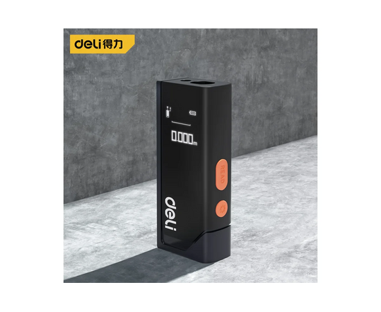  Лазерный дальномер Deli Home Series Black DL331150 диапазон измерений 0,05-50м, точность измерения ±3мм, 370 мАч, OLED дисплей, Type-C, вес 48 