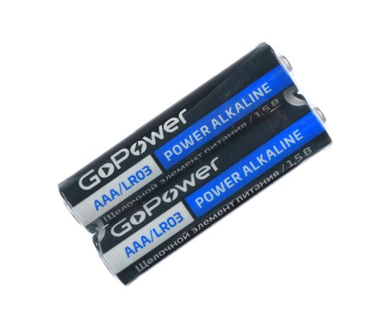  Батарейка GoPower LR03 AAA Shrink 2 Alkaline 1.5V (2/40/800) 