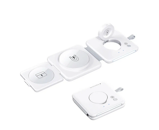  Беспроводное зарядное устройство 4в1 REMAX RP-W87 Vukey Series 22.5W + ночник (White) 