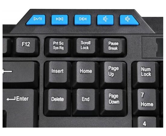  Клавиатура Oklick 750G FROST WAR черный/черный USB Multimedia for gamer 