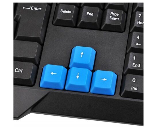  Клавиатура Oklick 750G FROST WAR черный/черный USB Multimedia for gamer 