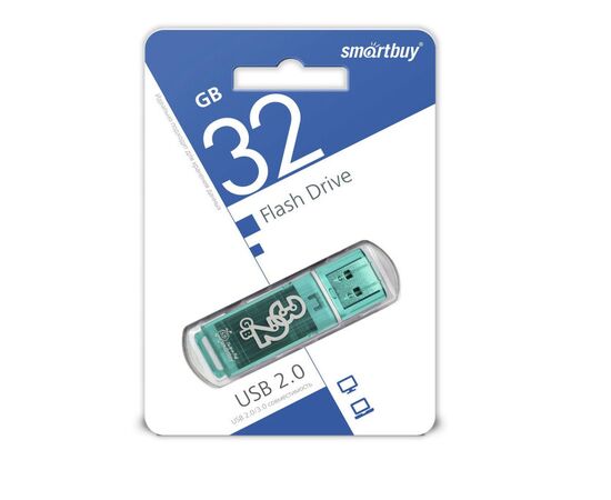  Flash Drive Smartbuy USB Drive 32Gb Glossy series Green SB32GBGS-G 