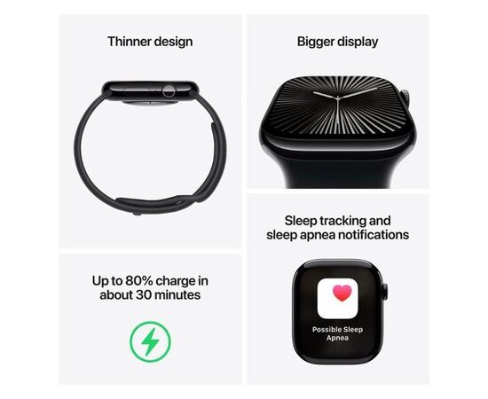  Smart-часы Apple Watch Series 10 A2999 MWWM3LW/A 46мм синий/серебристый 