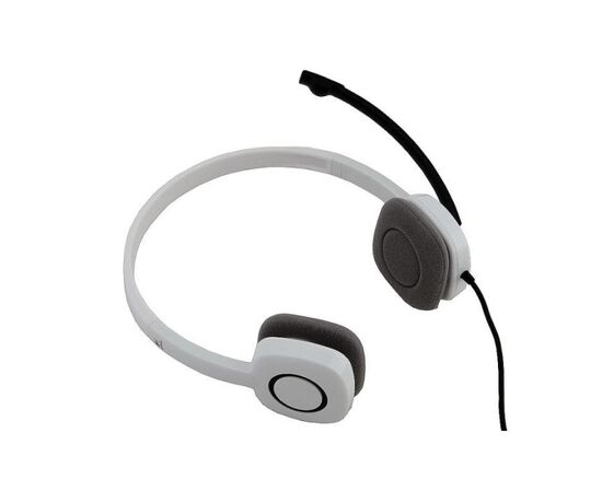  Гарнитура Logitech H150 (981-000453) белый/черный для контактных центров, накладные, проводные 