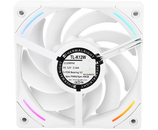  Вентилятор Thermalright TL-K12W (TRTLK12W) / ARGB / 120mm PWM 