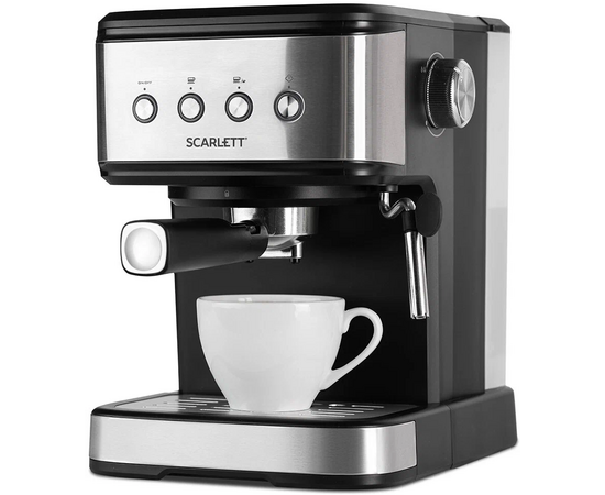 Кофеварка рожковая Scarlett SC-CM33022 серебристый/черный 
