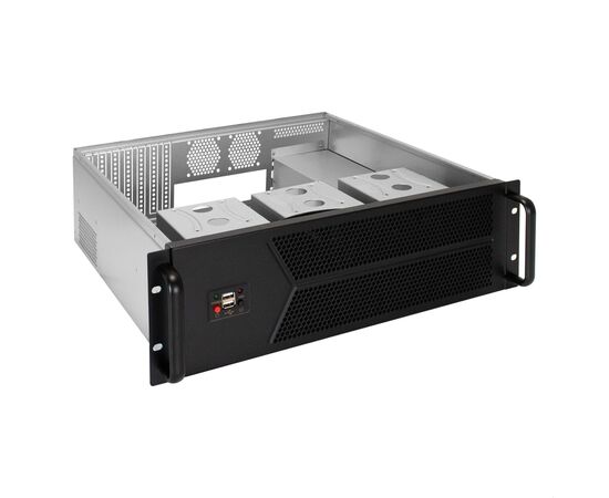  Корпус ExeGate Pro 3U450-12 EX298408RUS (RM 19", высота 3U, глубина 450, БП 2U-500ADS, 2*USB) 