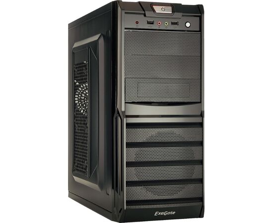  Корпус ExeGate XP-329S Black (EX278395RUS) ATX, XP350, Black,120mm, 2xUSB, Audio 