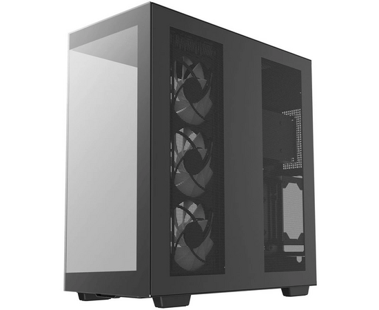  Корпус Deepcool CH780 без БП, боковое окно (закаленное стекло), 3xARGB LED 140мм, черный, E-ATX 
